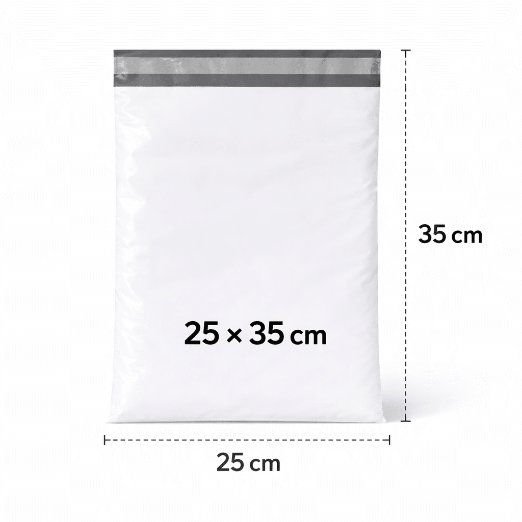 Kierrätetty LDPE postituspussi Kierrätetyt postituspussit M 25×35 cm – 50 kpl – ekologinen postituspussi