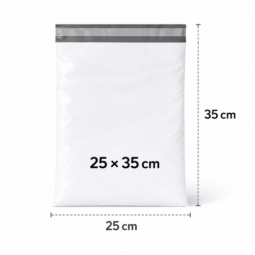 Kierrätetty LDPE postituspussi Kierrätetyt postituspussit M 25×35 cm – 50 kpl – ekologinen postituspussi