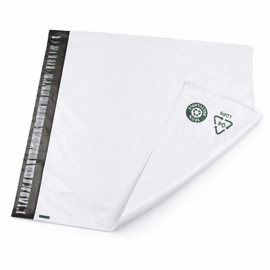 Kierrätetty LDPE postituspussi Postituspussi M koko 25×35 cm – 100% kierrätetty LDPE