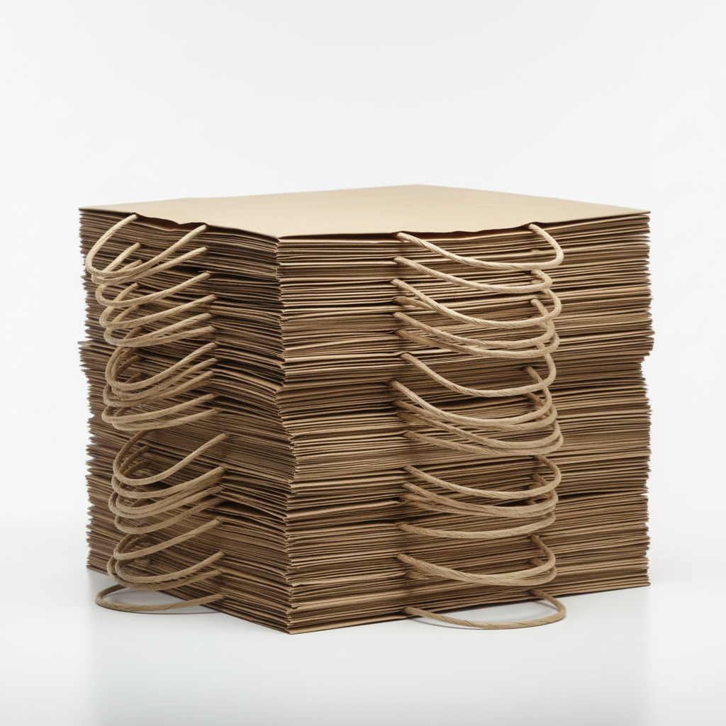 Ruskeat paperikassit Bulk stack