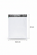 Postituspussit 8 kokoa Kierrätetty postituspussi edullinen postituspussi Realistic white LDPE mailer 16.5×22 cm with dimensions