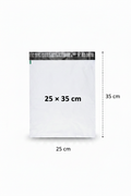 Postituspussit 8 kokoa Kierrätetty LDPE postituspussi edullinen postituspussi Realistic white LDPE mailer M 25×35 cm with dimensions